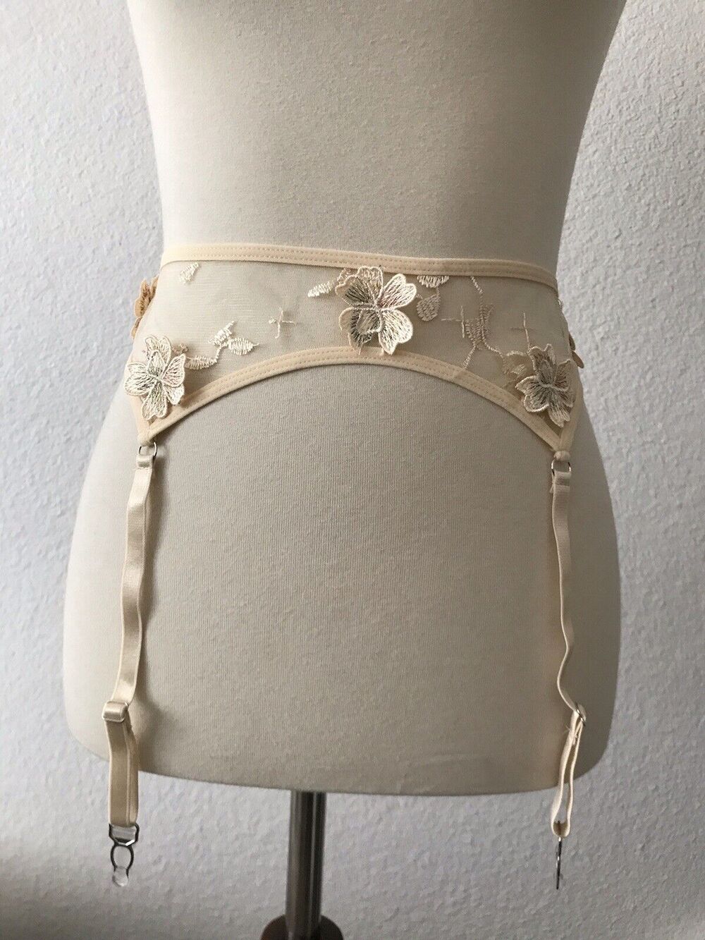 Lingerie Garter Belt Floral Embroidered Fairy Coquette Cottagecore Romantic